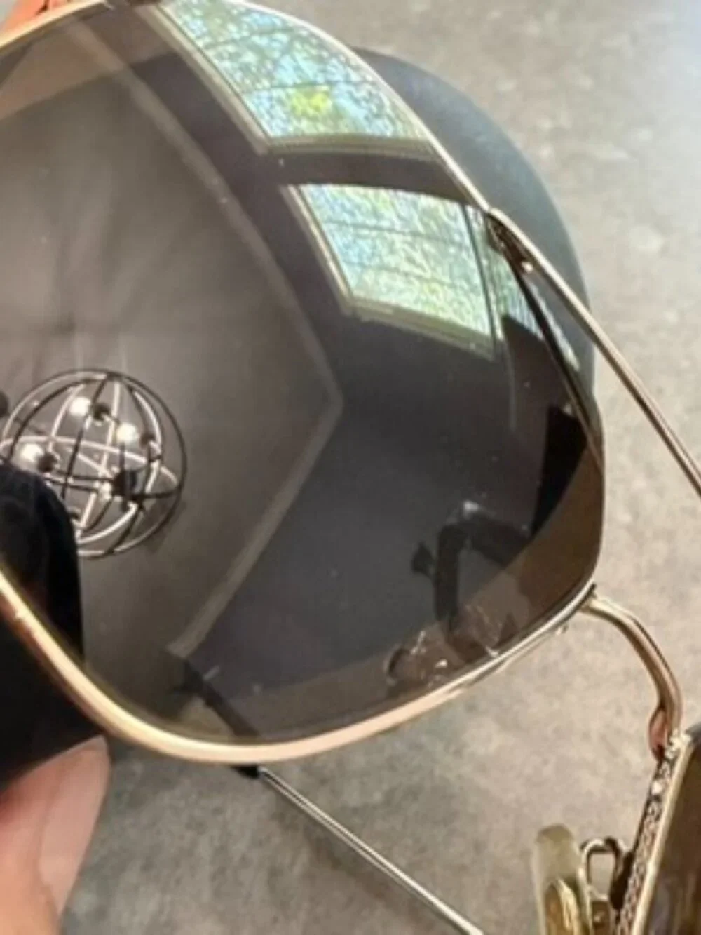 Carrera Gold-Tone Aviator Sunglasses with Black Lenses & Hard Case